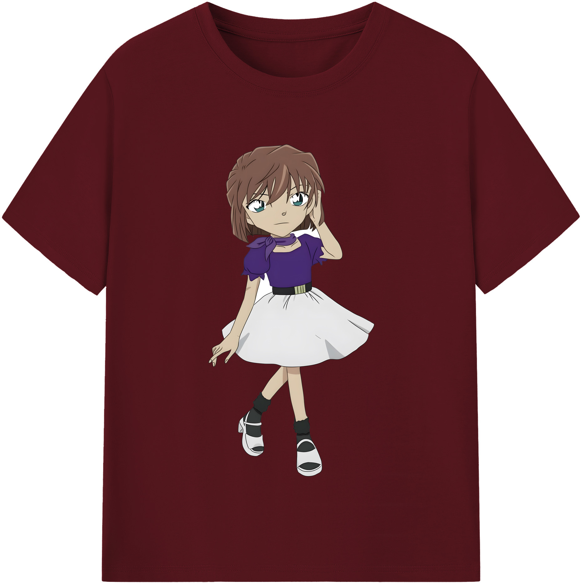（画像用） 名探偵コナン 灰原 哀 はいばら あい Detective Conan Anita Hailey、Vi Graythorn Haibara Ai 綿100％半袖Tシャツ（フロントプリント）